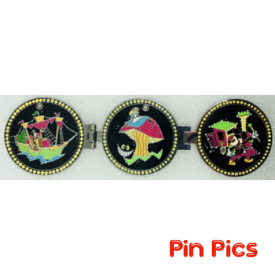 Mickey, Captain Hook and Alice - Main Street Electrical Parade - Folding Pin 