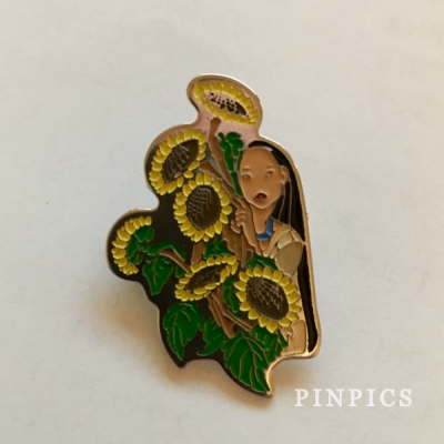 Pocahontas behind Sunflowers