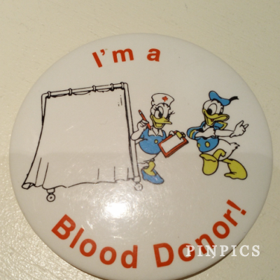 Button - Cast Member - Donald and Daisy Duck - Blood Donor