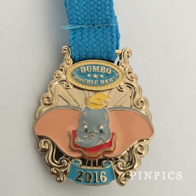 DLR - runDisney Disneyland Half Marathon Weekend 2016 - Dumbo Double Dare Medal Pin