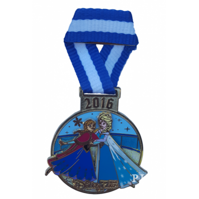 HKDL - Anna and Elsa - Ice Skating - Medallion - Athletic - Sports - Frozen
