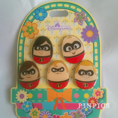 HKDL - Easter Eggs - The Incredibles Set of 5