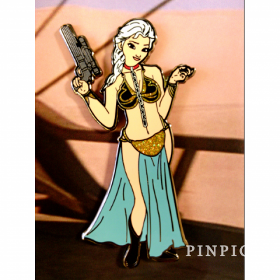 Unauthorized - Queen Elsa as Slave Princess Leia from Star Wars