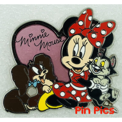 Minnie, Fifi and Figaro - Minnie Mouse and Pets - Autograph Heart - Stained Glass
