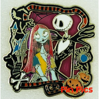 Uncas - Jack and Sally - The Nightmare Before Christmas - Stained Glass Frame