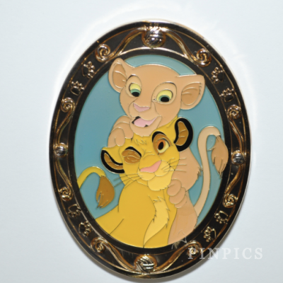 WDI - Young Simba and Nala - Gold Frame - Portrait - Cat - Lion King - D23