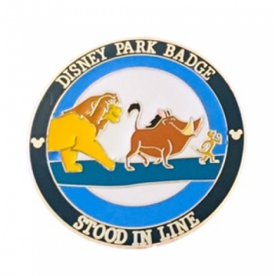 Simba, Pumbaa and Timon - Stood In Line - Park Badges - Mystery