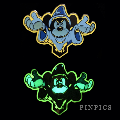 WDW - Sorcerer Mickey - Fantasmic Baseball Hat Set - Glow in the Dark