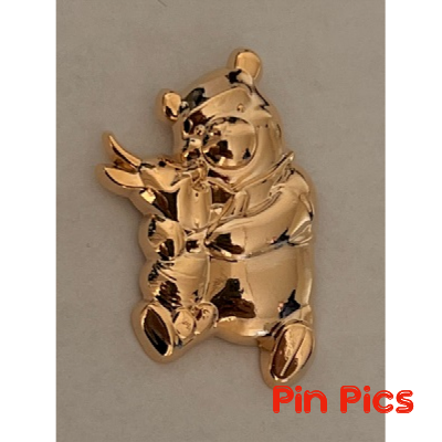 WDW - Winnie the Pooh and Piglet - Gold Statue - 50th Anniversary Fab 50 Character