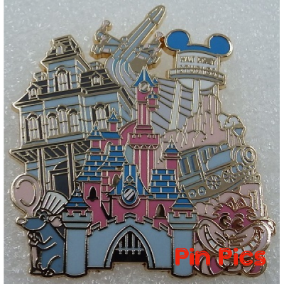 DIS - Disneyland Paris - D23 - Disney Parks Around the World Boxed Set - Star Wars - Remy - Cheshire - Castle