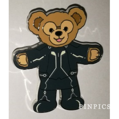SDR - Duffy Bear Dressed as Light Cycle Driver from Tron - Glow in the Dark
