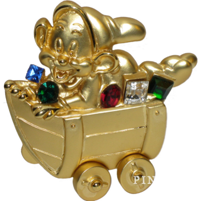 Dopey in Mine Train Car with Jewels - Brooch