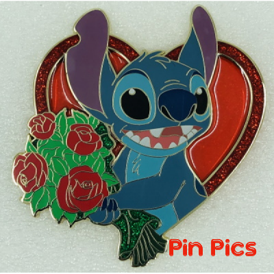 WDI - Stitch - Bouquet of Roses - St Valentine's Day - Red Heart - Lilo and Stitch