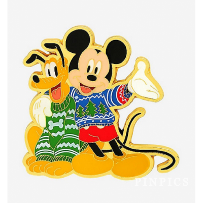Loungefly - Mickey and Pluto Holiday Sweater