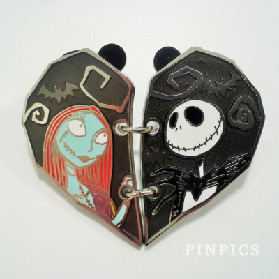 Jack Skellington and Sally Two Piece Heart