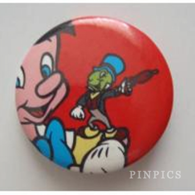 Button - Jiminy On Pinocchio's Shoulder
