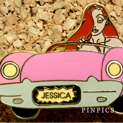 Unauthorized - Jessica Rabbit driving a Pink Convertible