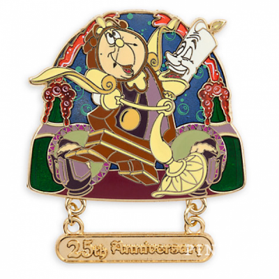 DS - Beauty and the Beast 25th Anniversary Pin - Cogsworth and Lumiere