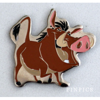 Laughing Pumbaa on silver background