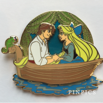 Unauthorized - Rapunzel and Flynn The Little Mermaid Crossover pin