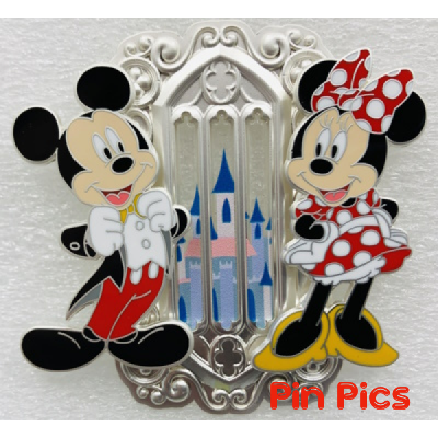 DL - Mickey and Minnie - Pin Holder - Disney 100 - Set
