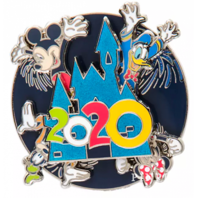 Mickey Mouse, Minnie, Donald and Goofy with Castle - Spinner Dated 2020