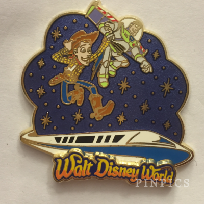 WDW - Storybook Night Logo Series - Buzz & Woody With Monorail