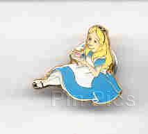 JDS - Alice - Sitting with a Tea Cup - Alice in Wonderland - From a 4 Pin Set