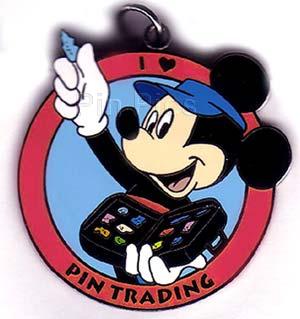 Disney Catalog - Mickey - I Love Pin Trading - Medallion and Lanyard