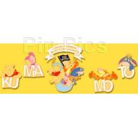 JDS - Pooh, Piglet, Tigger & Eeyore - Grand Opening Kumamoto-Tsuruya - 5 Pin Set