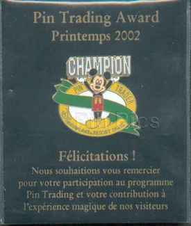 DLP - Mickey Mouse - Pin Trader Champion - Yellow/Green - Spring 2002 - Cast