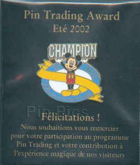 DLP - Mickey Mouse - Pin Trader Champion - Blue/Yellow - Summer 2002 - Cast
