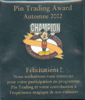DLP - Mickey Mouse - Pin Trader Champion - Yellow/Purple - Fall 2002 - Cast