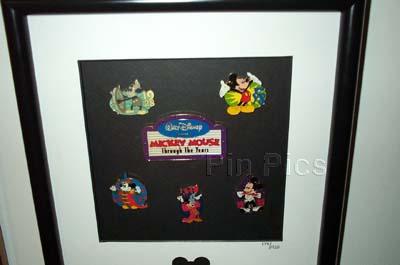 Mickey Through the Years Framed Pin Set - 1928-1998 (6 Pins)