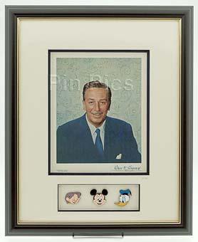Disney Auctions - Walt Disney Framed Fan Card & Pin Set