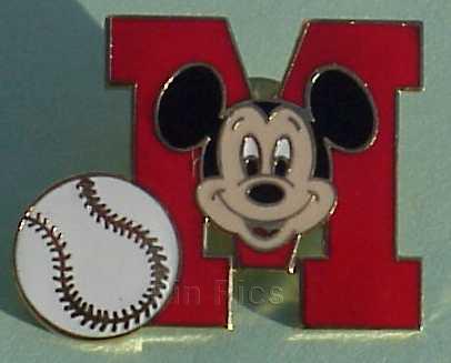 Mickey Mouse Letterman 'M' Baseball