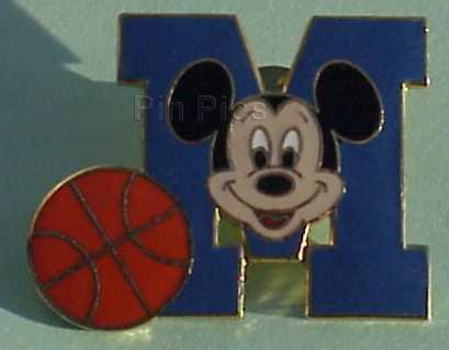 Mickey Mouse Letterman 'M' Basketball