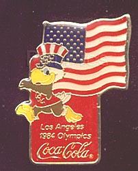 Los Angeles 1984 , Sam Eagle ,U.S. Flag, Coca Cola