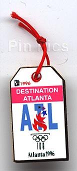 Detination Atlanta 1996 Luggage Tag pin