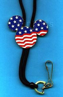 Lanyard - Mickey Head (USA Flag)