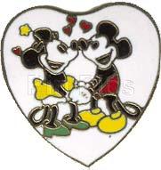 Multiple - Mickey & Minnie - White Heart - Original