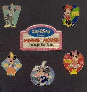 Minnie Mouse Through the Years Framed Set (6 Pins)