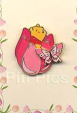 JDS - Piglet & Butterfly - Big Flower - Tulip Pooh - Dangle