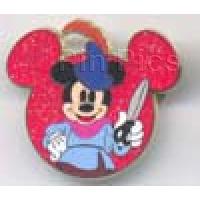 Sparkle Mickey Ears - Brave Little Tailor (Blue Hat & Pink Scarf)