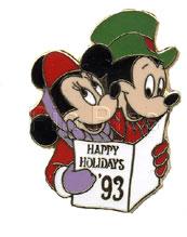 Happy Holidays '93 with Caroling Mickey and Minnie