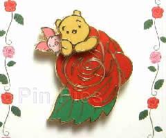 JDS - Pooh & Piglet - On a Rose - Rose Pooh