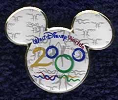 WDW - Mickey Ears 2000 Logo - "Mickey Confetti Head Pin"