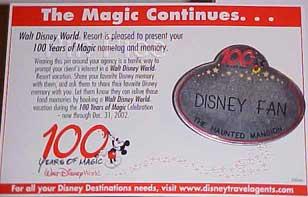 Haunted Mansion - Disney Fan Name Badge - Travel Agent - 100 Years of Magic