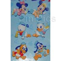 TDR - Mickey, Minnie, Pluto, Goofy, Donald & Daisy - Baby Sailors - 6 Pin Card Set - TDS