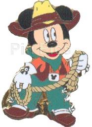 Japan - Mickey Mouse - Cowboy - Green Pants & Scarf
